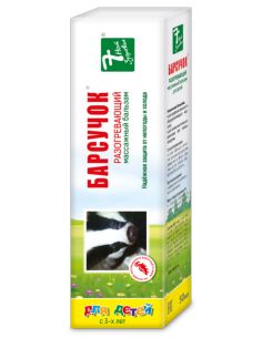 7 нот здоровья Барсучок бальзам массажный детский разогревающий 50мл