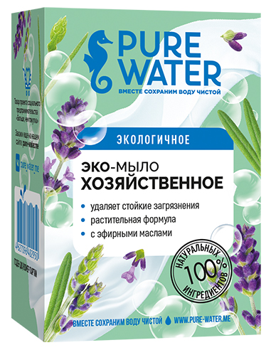 Mi&ko Хозяйственное мыло Pure Water с эфирными маслами 175г