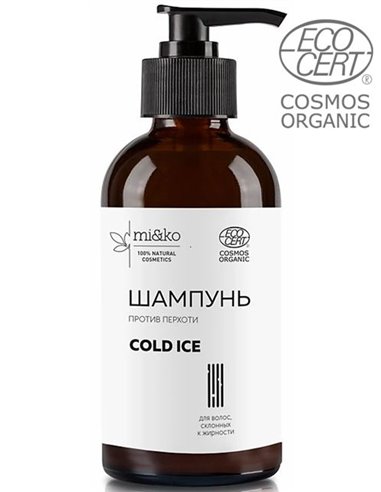 Mi&ko Шампунь Cold ice для жирных волос, от перхоти COSMOS ORGANIC 200мл