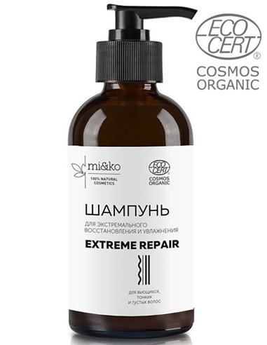 Mi&ko Extreme Repair shampoo for dry hair COSMOS ORGANIC 200ml