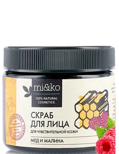 Mi&ko Face scrub Honey and raspberry for sensitive skin 60ml