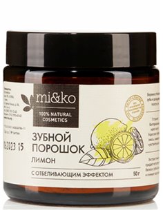 Mi&ko Зубной порошок Лимон отбеливающий 50г