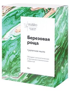 Mi&ko Туалетное мыло Дегтярное, Березовая роща 75г