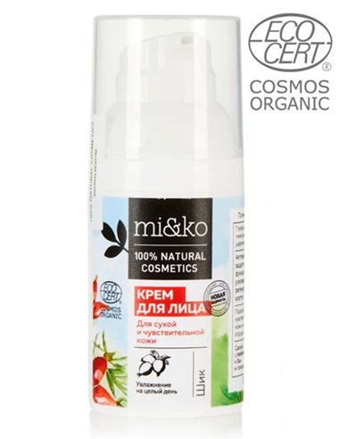 Mi&ko Face cream Chic for dry and sensitive skin COSMOS ORGANIC 30ml