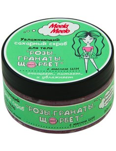 Meela Meelo Сахарный скраб на основе масла ши (каритэ) Роза Гранаты Щербет 200мл